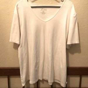 🤩White Venezia Lane Bryant 18/20 Soft SS V-Neck Tee!